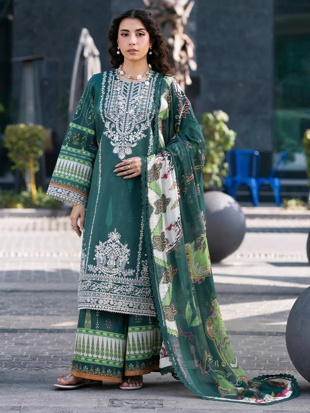 BW - 012 | 3 PC LAWN I Broadway Luxury Lawn '26 I MAHNUR
