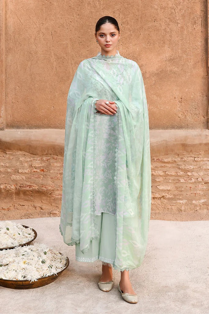 SAGE GREEN-3PC PRINTED LAWN SUIT I EID LAWN '26 I Cross Stitch Main image