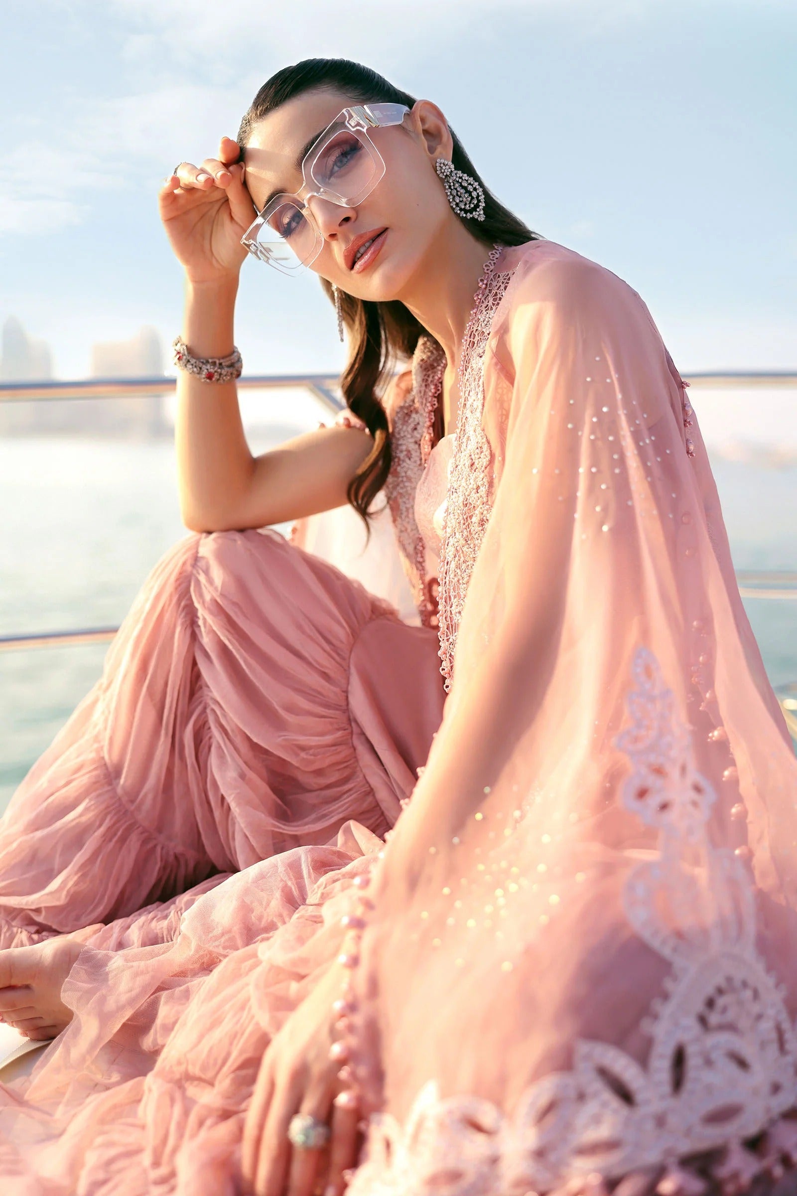 4-B I 3 Piece Unstitched Embroidered Jacquard Lawn Suit I MARIA.B.