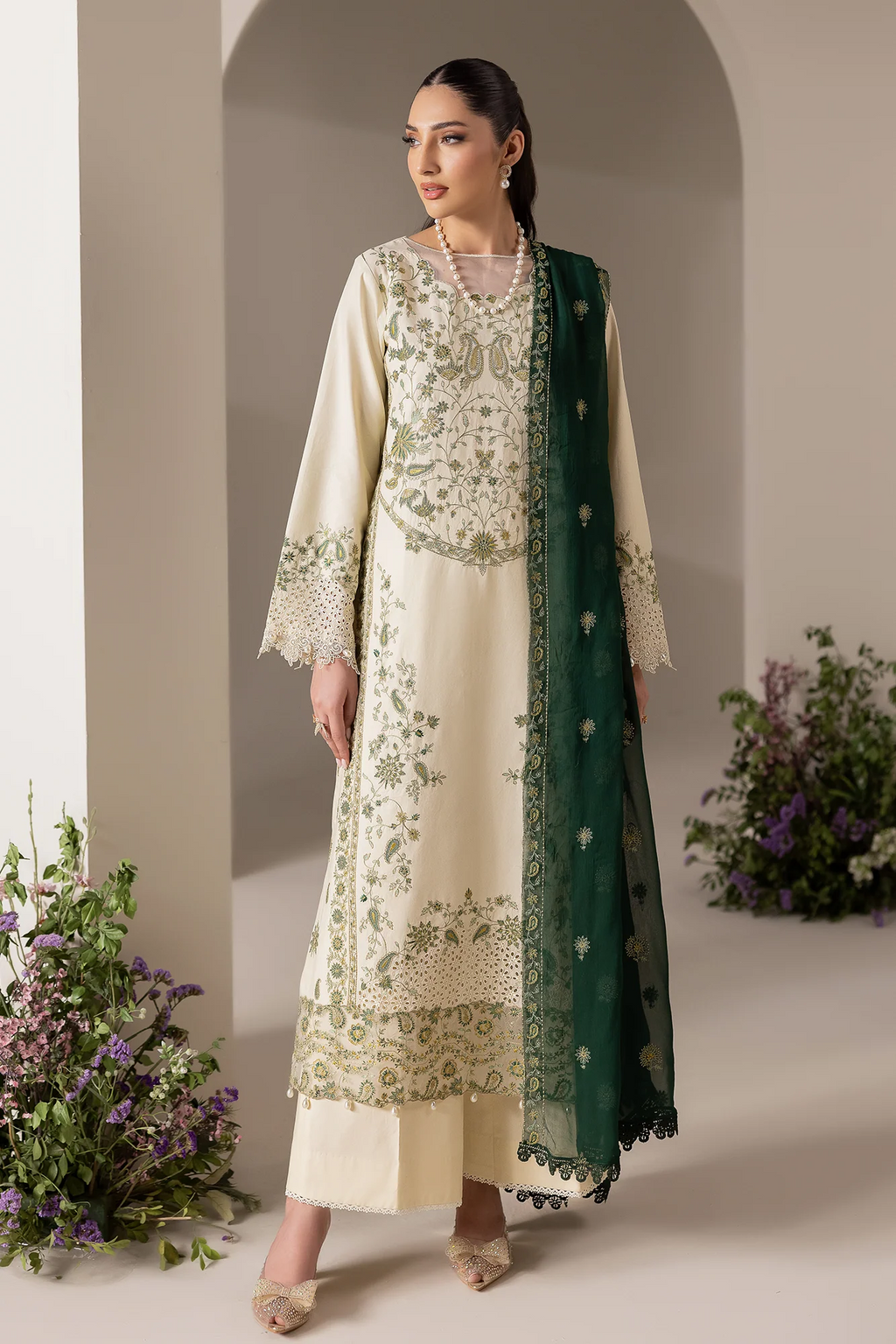 Embroidered Chiffon Dopatta 05 I Premium Edition I RajBari