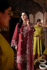 CRIMSON DRAPE-3PC EMBROIDERED LAWN SUIT I EID LAWN '26 I Cross Stitch