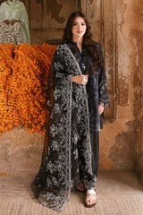 NOIR ESSENCE-3PC PRINTED & EMBROIDERED LAWN SUIT I EID LAWN '26 I Cross Stitch (Copy)