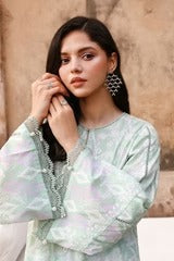 SAGE GREEN-3PC PRINTED LAWN SUIT I EID LAWN '26 I Cross Stitch
