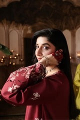 CRIMSON DRAPE-3PC EMBROIDERED LAWN SUIT I EID LAWN '26 I Cross Stitch