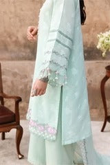 MISTY MINT-3PC EMBROIDERED LAWN SUIT I EID LAWN '26 I Cross Stitch
