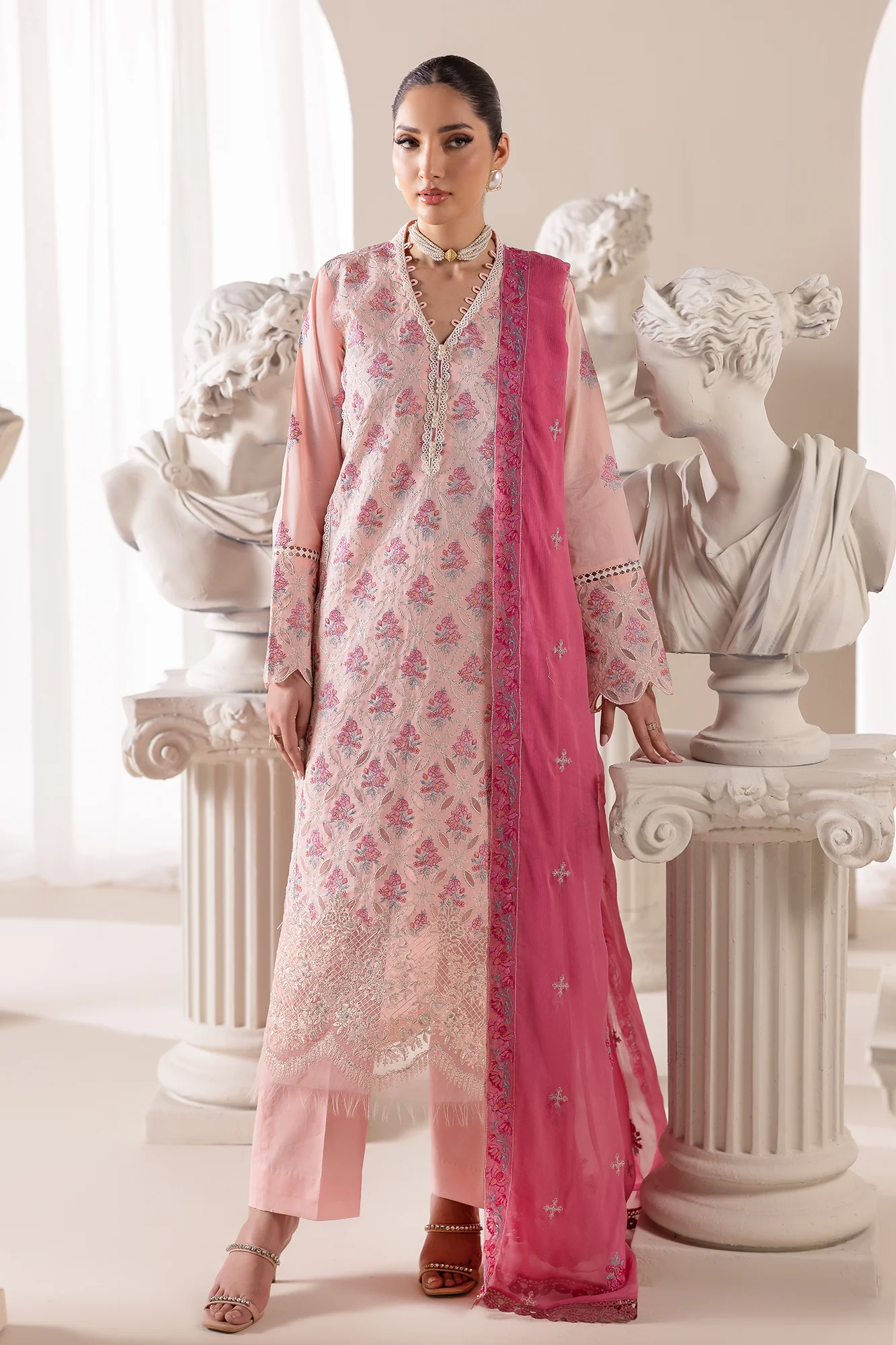 Embroidered Chiffon Dopatta 02 I Premium Edition I RajBari