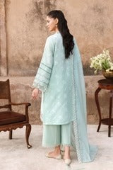 MISTY MINT-3PC EMBROIDERED LAWN SUIT I EID LAWN '26 I Cross Stitch