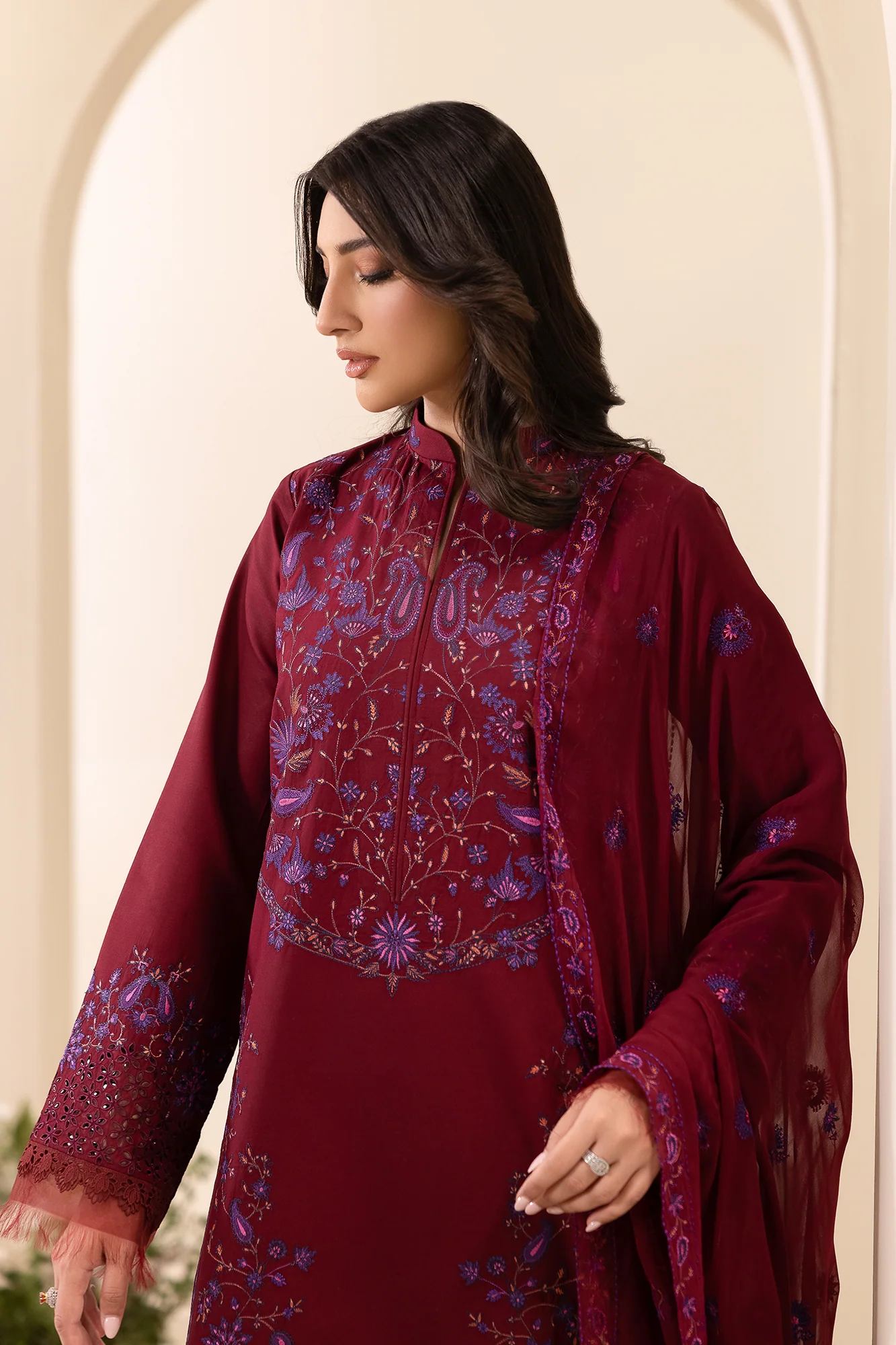 Embroidered Chiffon Dopatta 08 I Premium Edition I RajBari