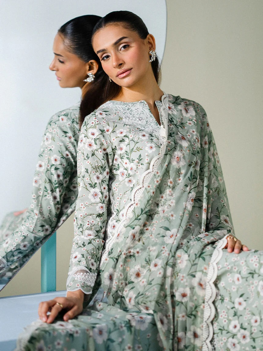 MINT MUSE I Unstitched Printed Lawn I Faiza Faisal