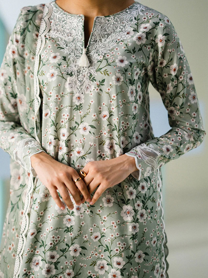 MINT MUSE I Unstitched Printed Lawn I Faiza Faisal