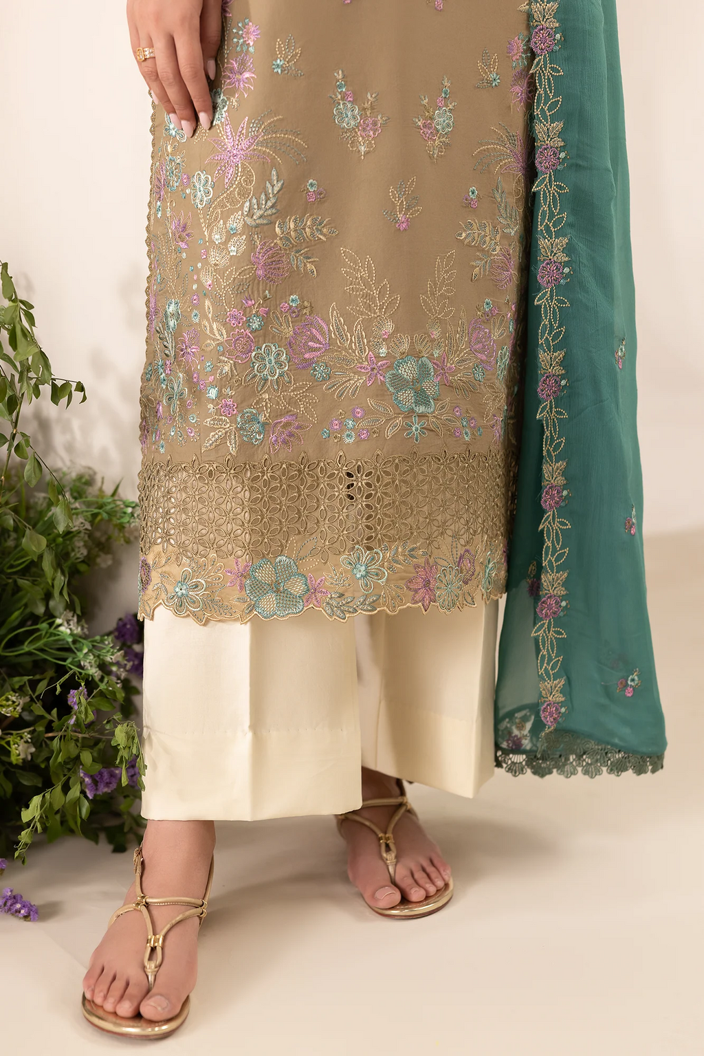 Embroidered Chiffon Dopatta 03 I Premium Edition I RajBari