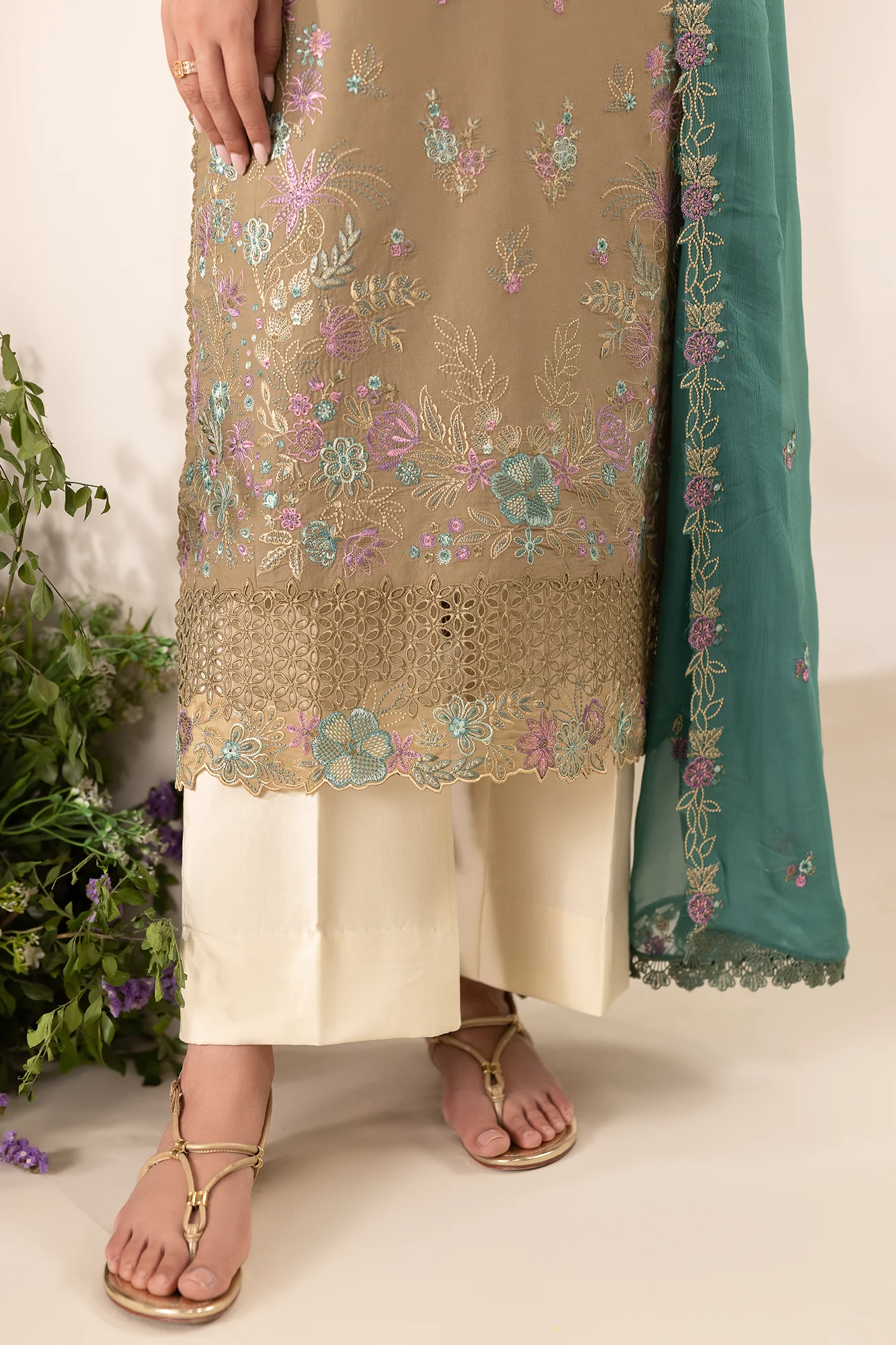 Embroidered Chiffon Dopatta 03 I Premium Edition I RajBari