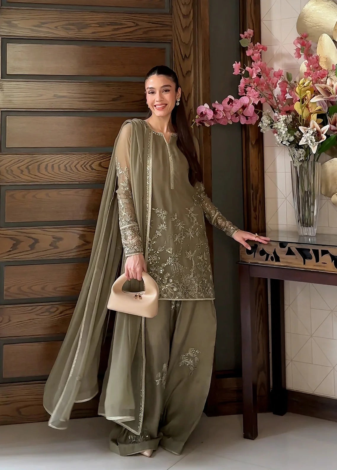 CT 27003 Chelye - Maison d'Or | Embroidered Chiffon Unstitched | Sahane Secondary image
