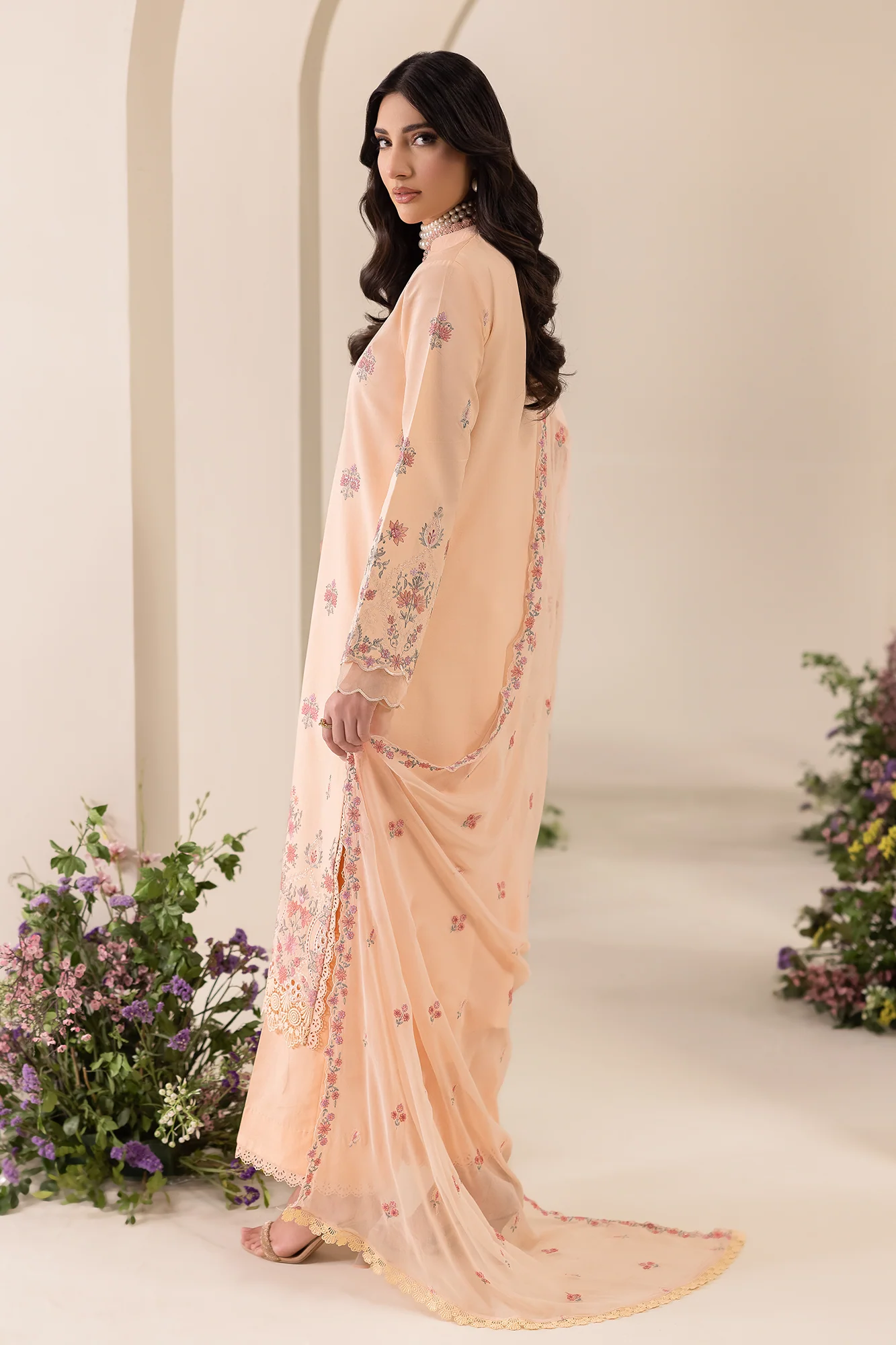 Embroidered Chiffon Dopatta 04 I Premium Edition I RajBari