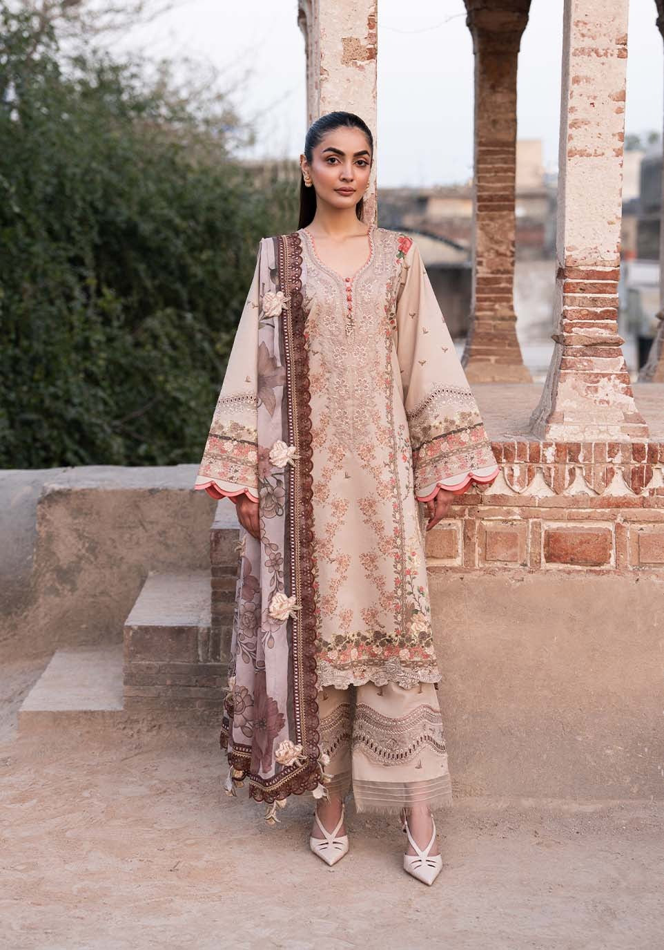 ZQL009 I The Anga Portal Luxe Lawn Eid Edit'26 I Zarqash Main image