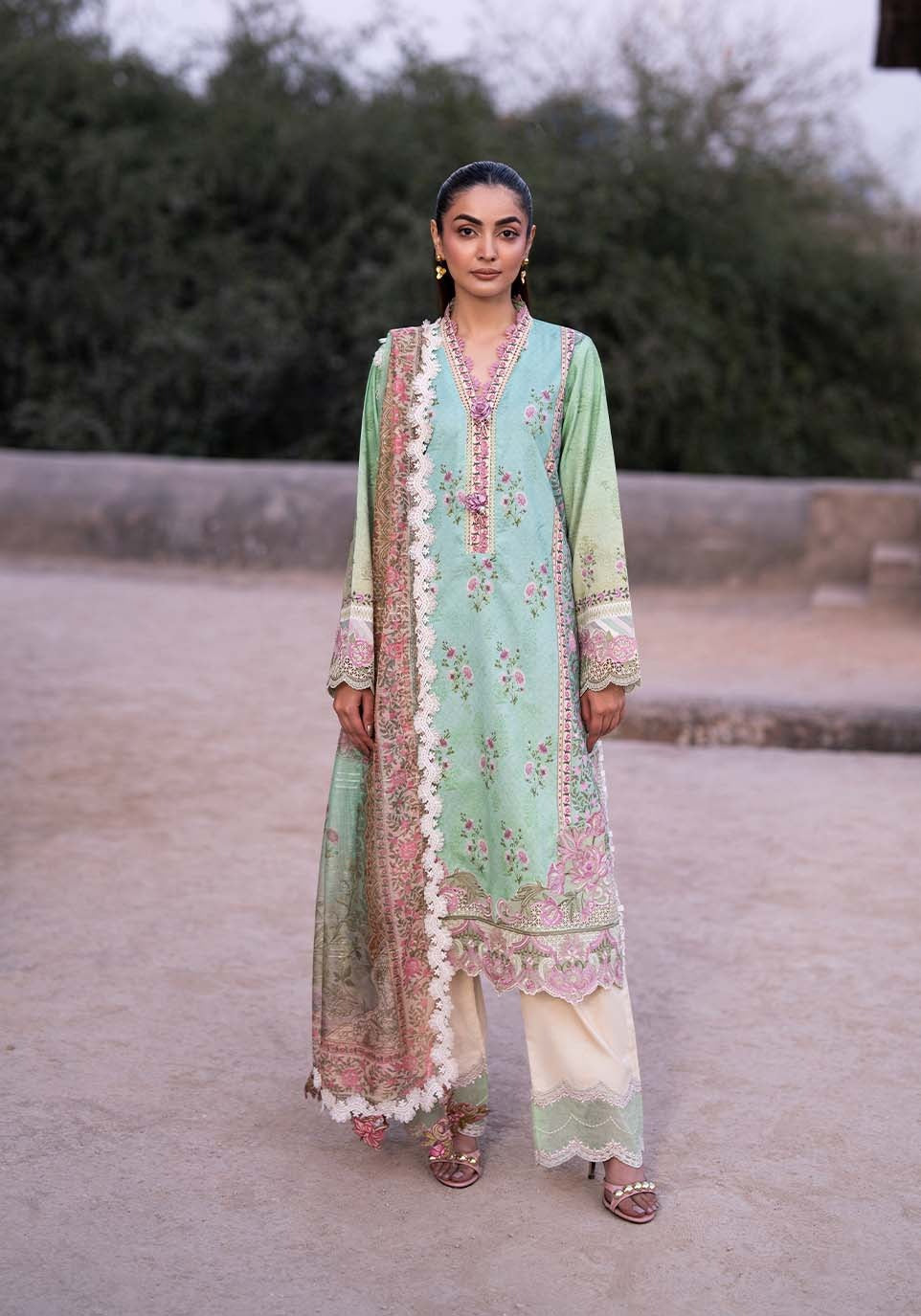 ZQL0011 I The Anga Portal Luxe Lawn Eid Edit'26 I Zarqash