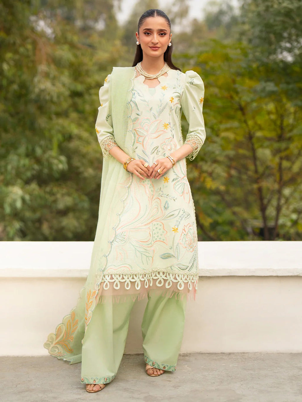 AN-012 | 3 PC Lawn I Angan Embroidered Lawn '26 I MAHNUR