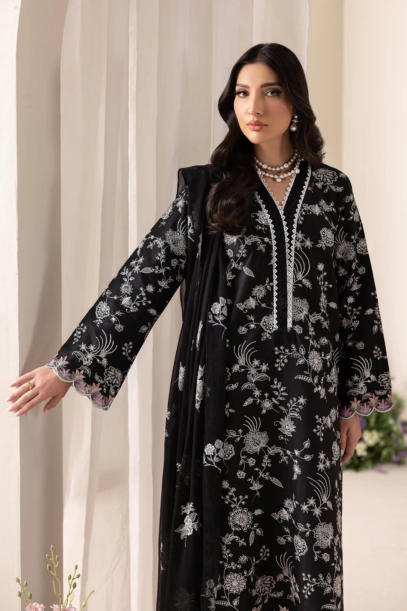 Embroidered Chiffon Dopatta 10 I Premium Edition I RajBari
