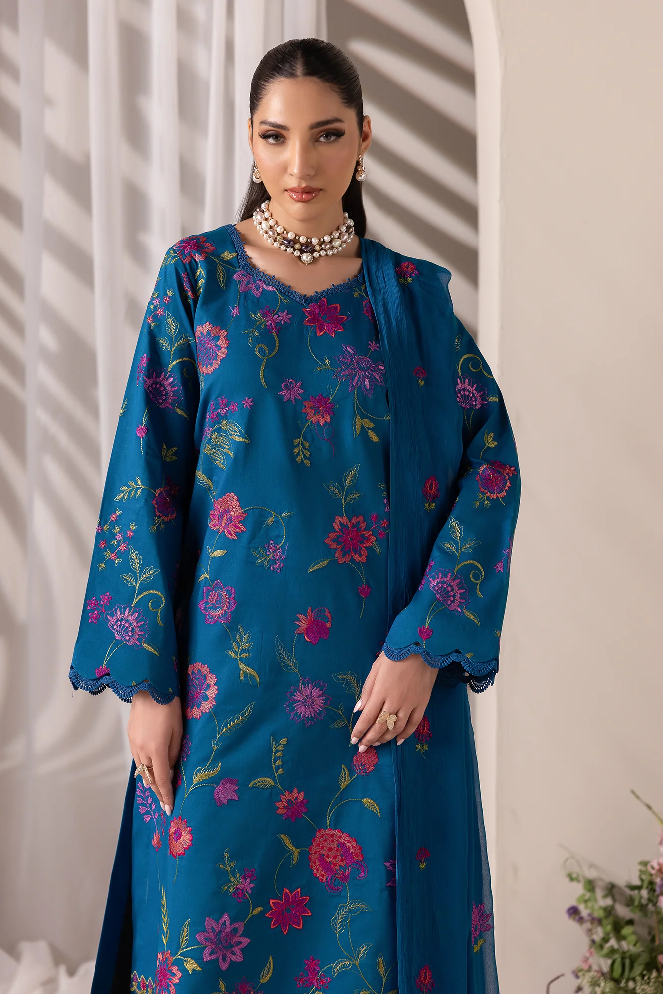 Embroidered Chiffon Dopatta 11 I Premium Edition I RajBari