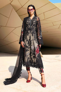 7-B I 3 Piece Unstitched Embroidered Jacquard Lawn Suit I MARIA.B.