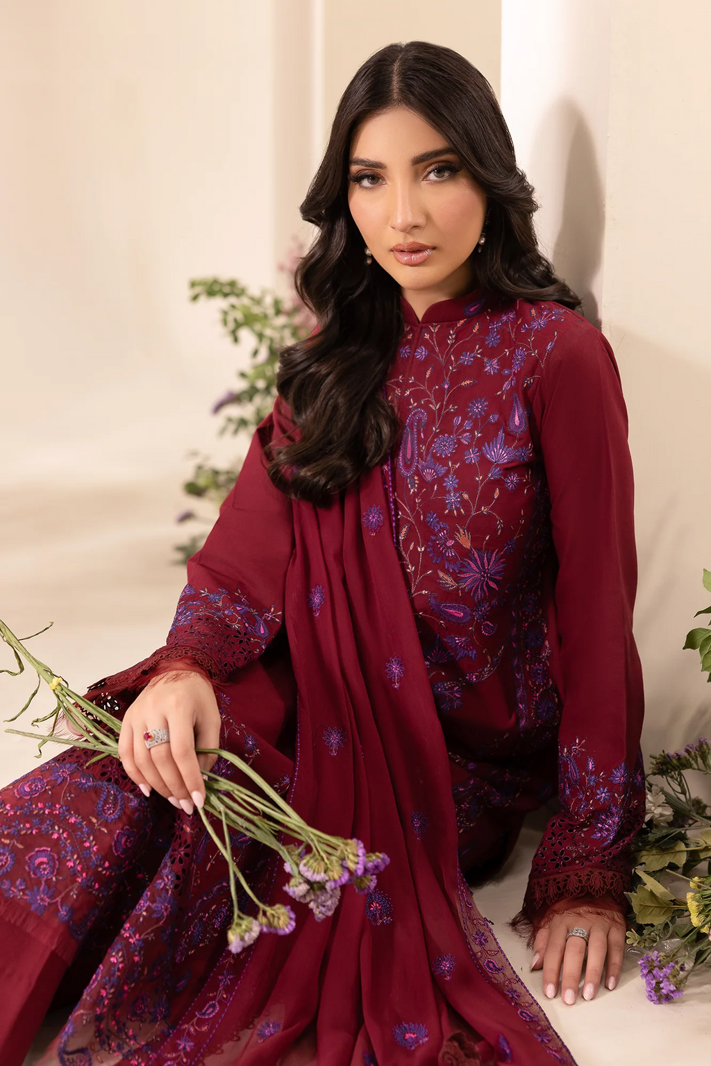 Embroidered Chiffon Dopatta 08 I Premium Edition I RajBari