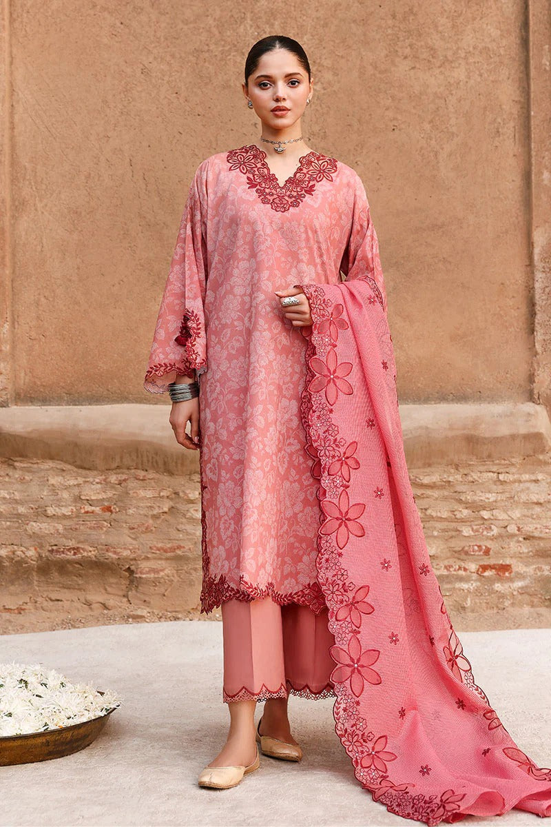 PEACH ATELIER-3PC PRINTED & EMBROIDERED LAWN SUIT I EID LAWN '26 I Cross Stitch Main image