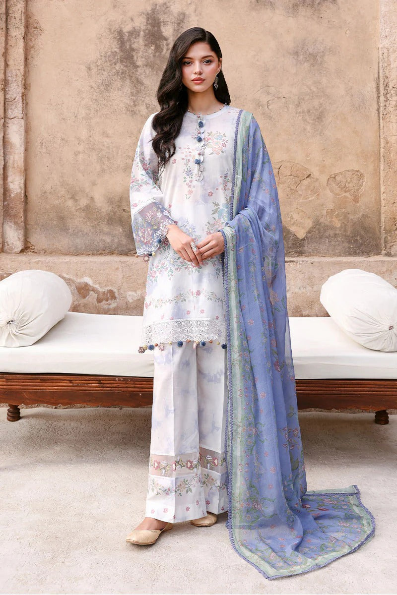 VINTAGE PETAL-3PC PRINTED LAWN SUIT I EID LAWN '26 I Cross Stitch