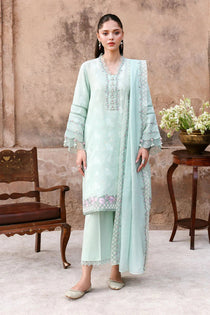 MISTY MINT-3PC EMBROIDERED LAWN SUIT I EID LAWN '26 I Cross Stitch