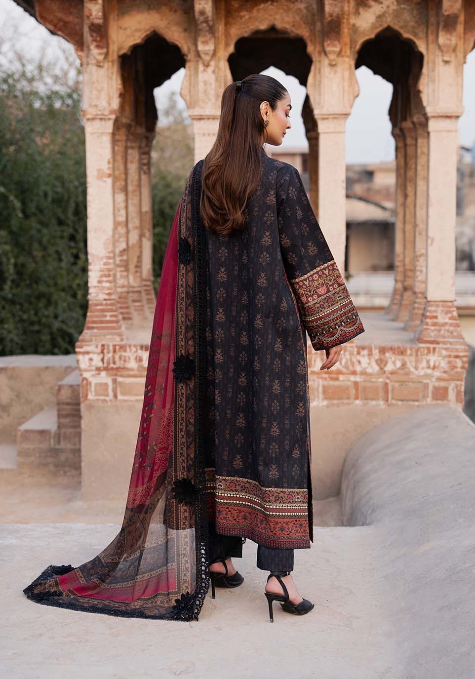 ZQL0012 I The Anga Portal Luxe Lawn Eid Edit'26 I Zarqash Secondary image