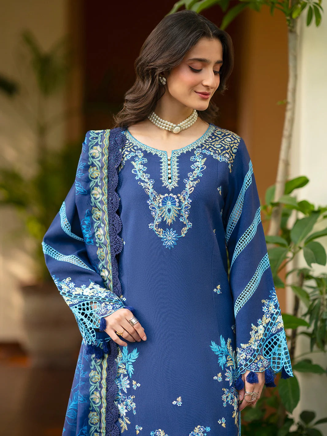AN-002 | 3 PC Lawn I Angan Embroidered Lawn '26 I MAHNUR