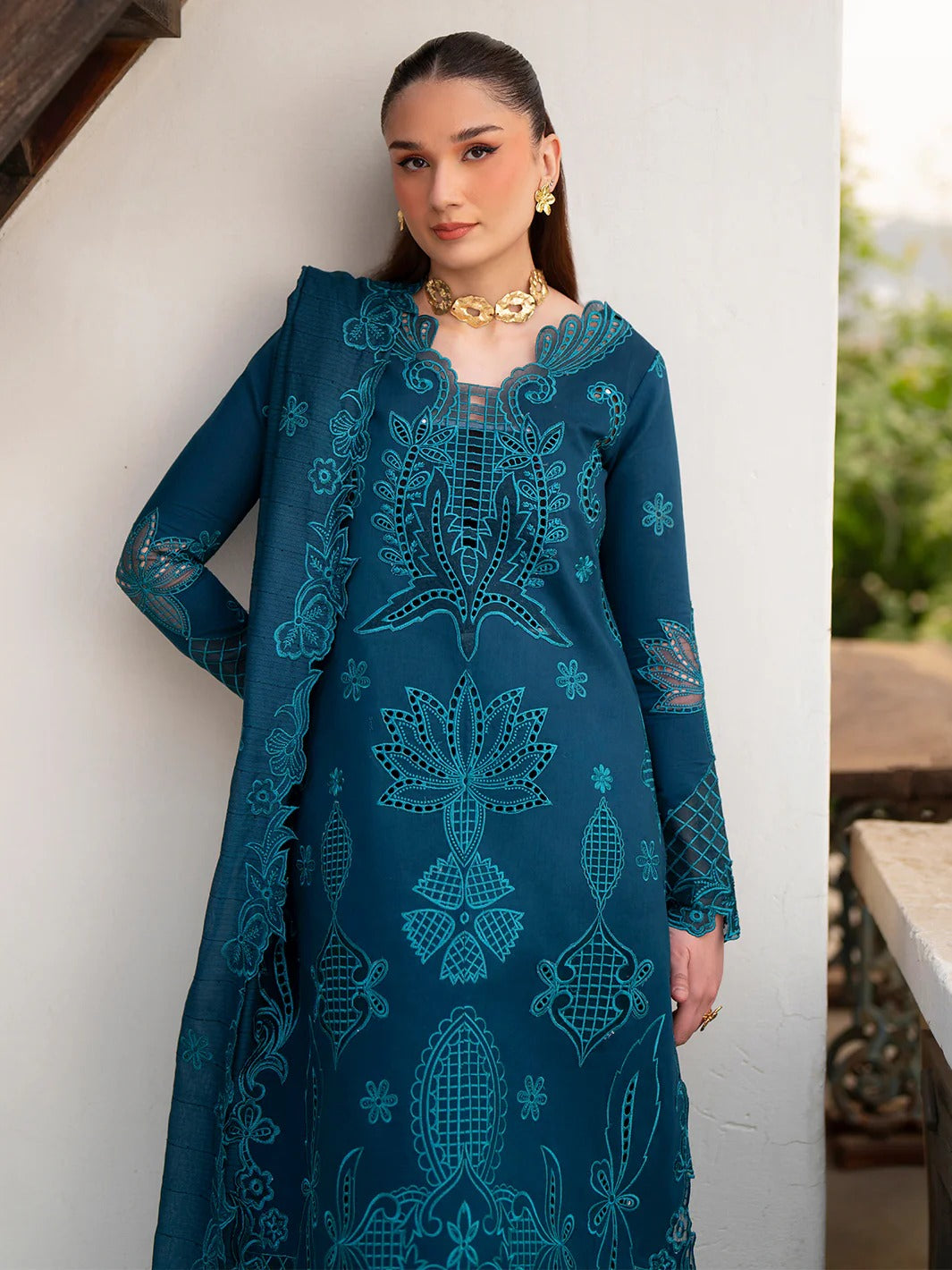 AN-014 | 3 PC Lawn I Angan Embroidered Lawn '26 I MAHNUR