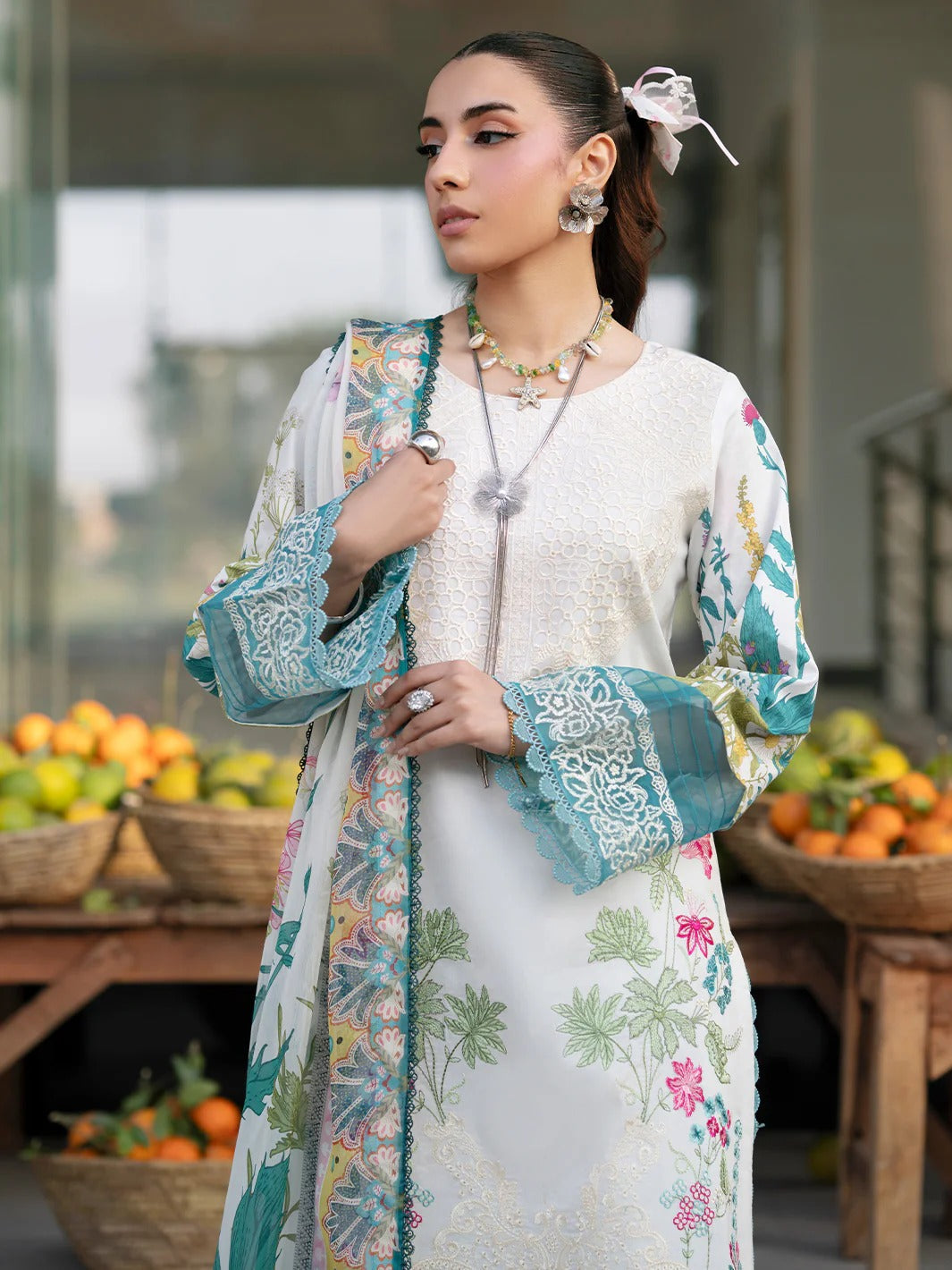 BW - 004 | 3 PC LAWN I Broadway Luxury Lawn '26 I MAHNUR Secondary image