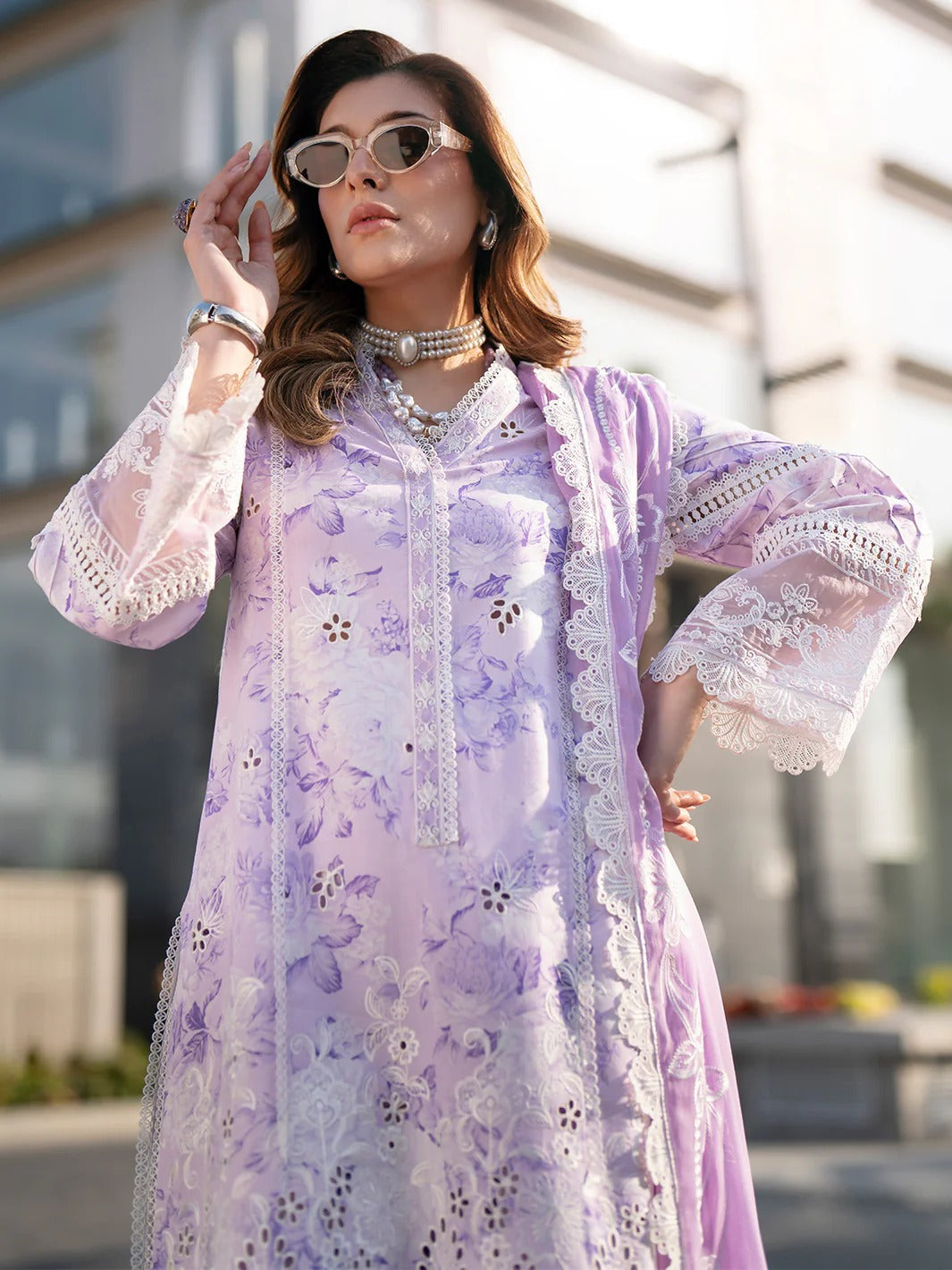 BW - 009 | 3 PC LAWN I Broadway Luxury Lawn '26 I MAHNUR Main image