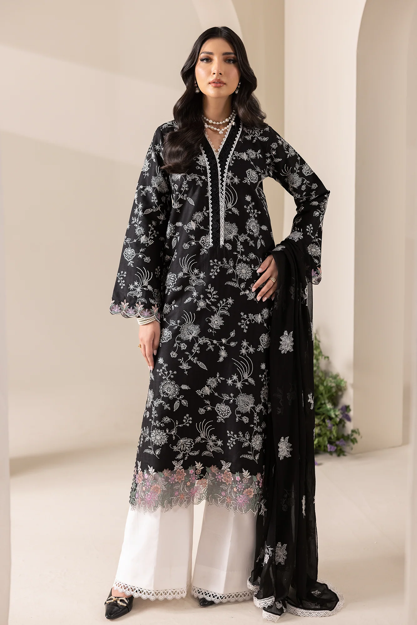 Embroidered Chiffon Dopatta 10 I Premium Edition I RajBari