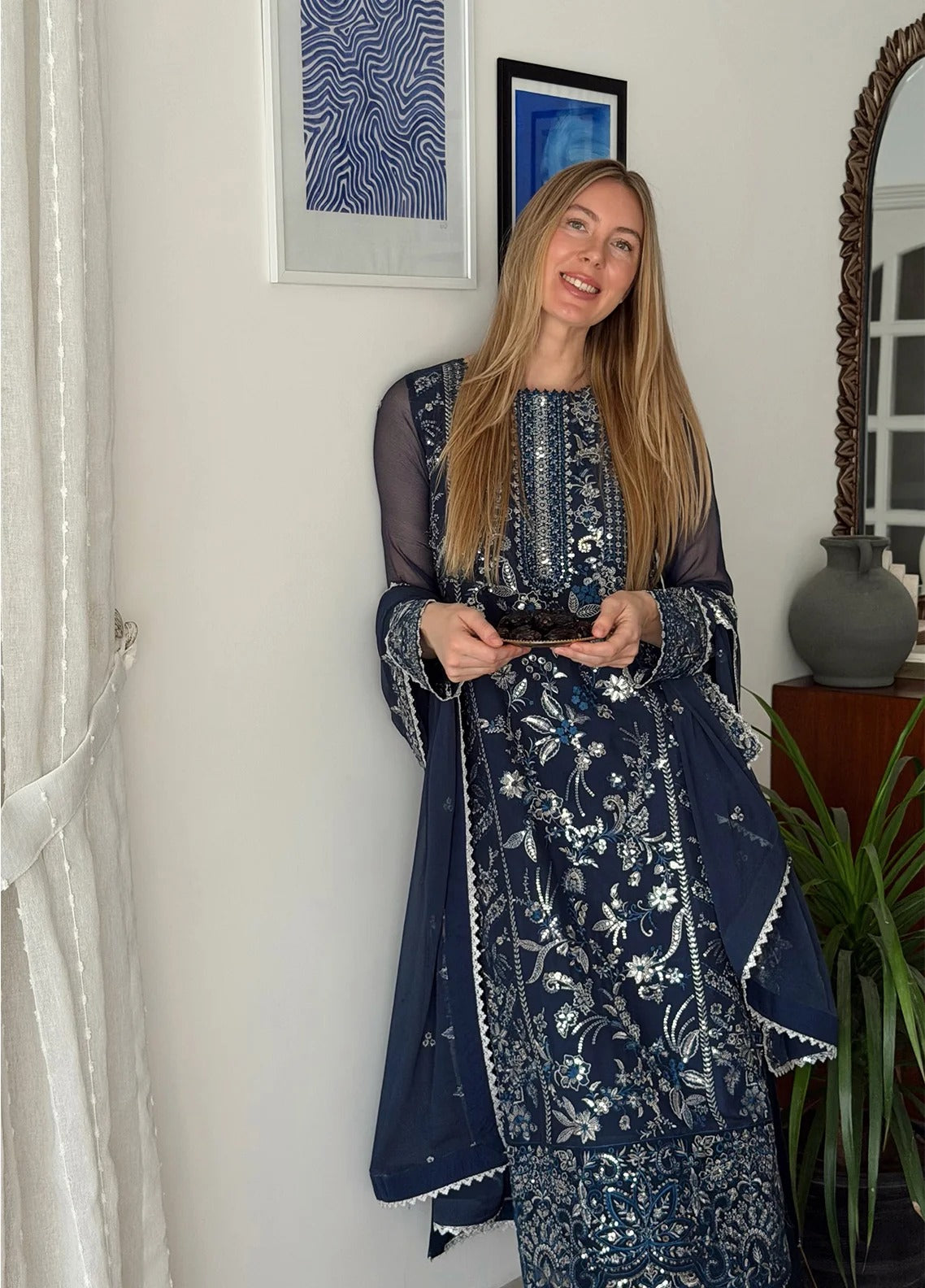 CT 27002 Nael - Maison d'Or | Embroidered Chiffon Unstitched | Sahane