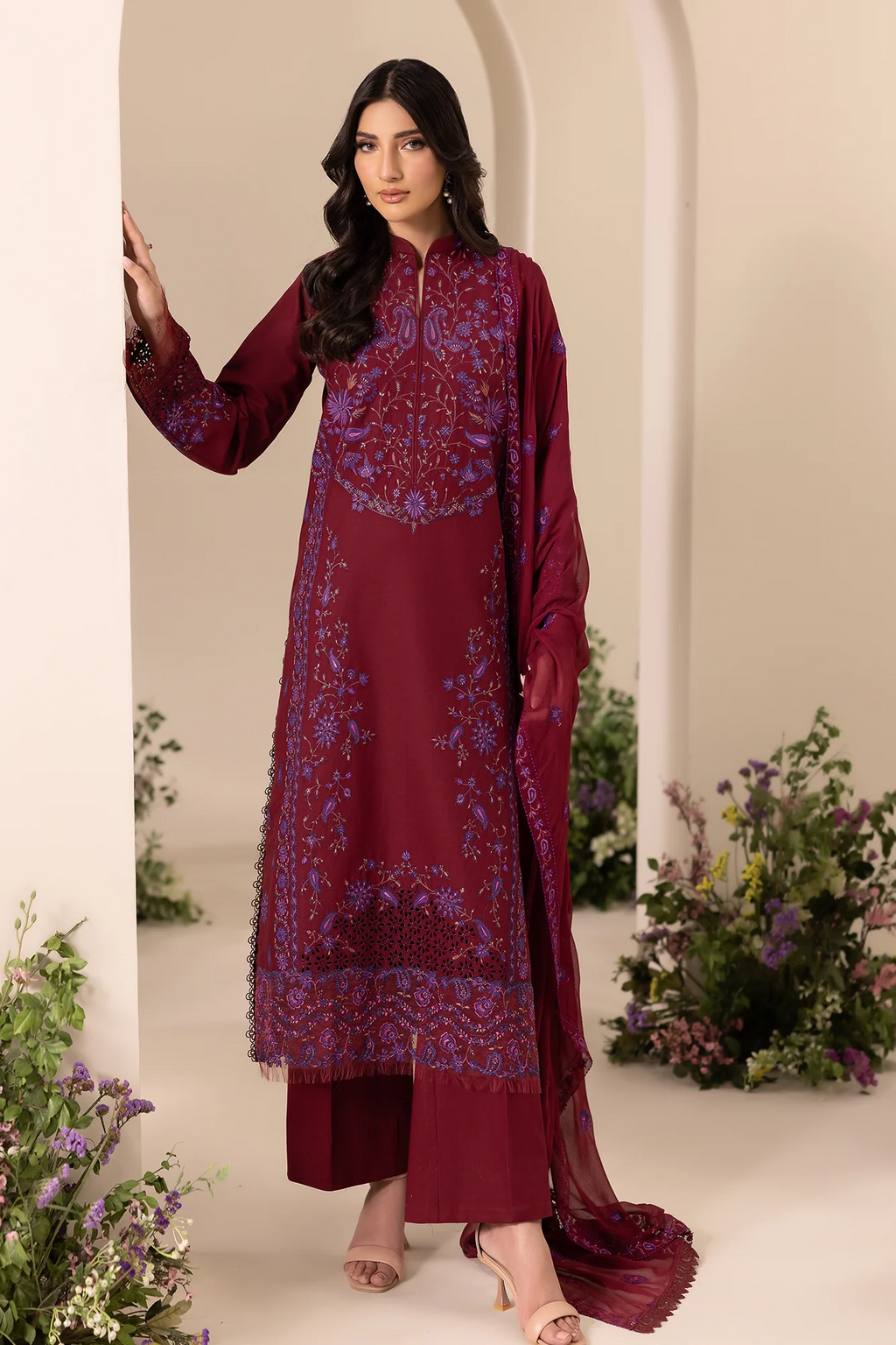 Embroidered Chiffon Dopatta 08 I Premium Edition I RajBari
