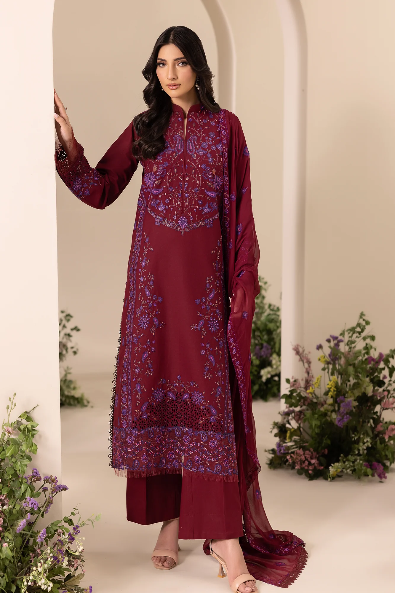 Embroidered Chiffon Dopatta 08 I Premium Edition I RajBari