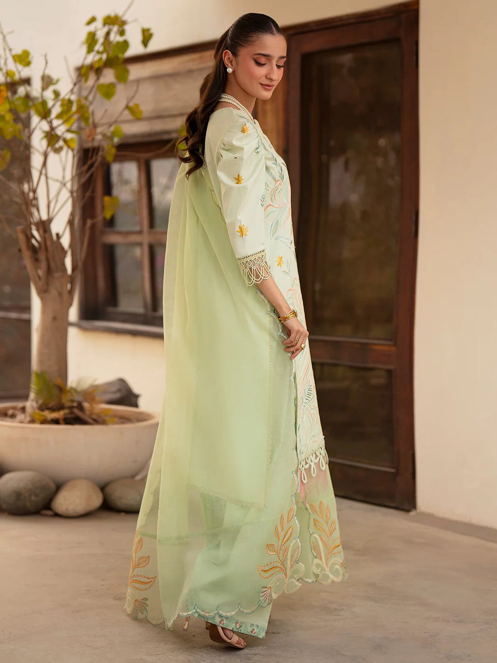 AN-012 | 3 PC Lawn I Angan Embroidered Lawn '26 I MAHNUR
