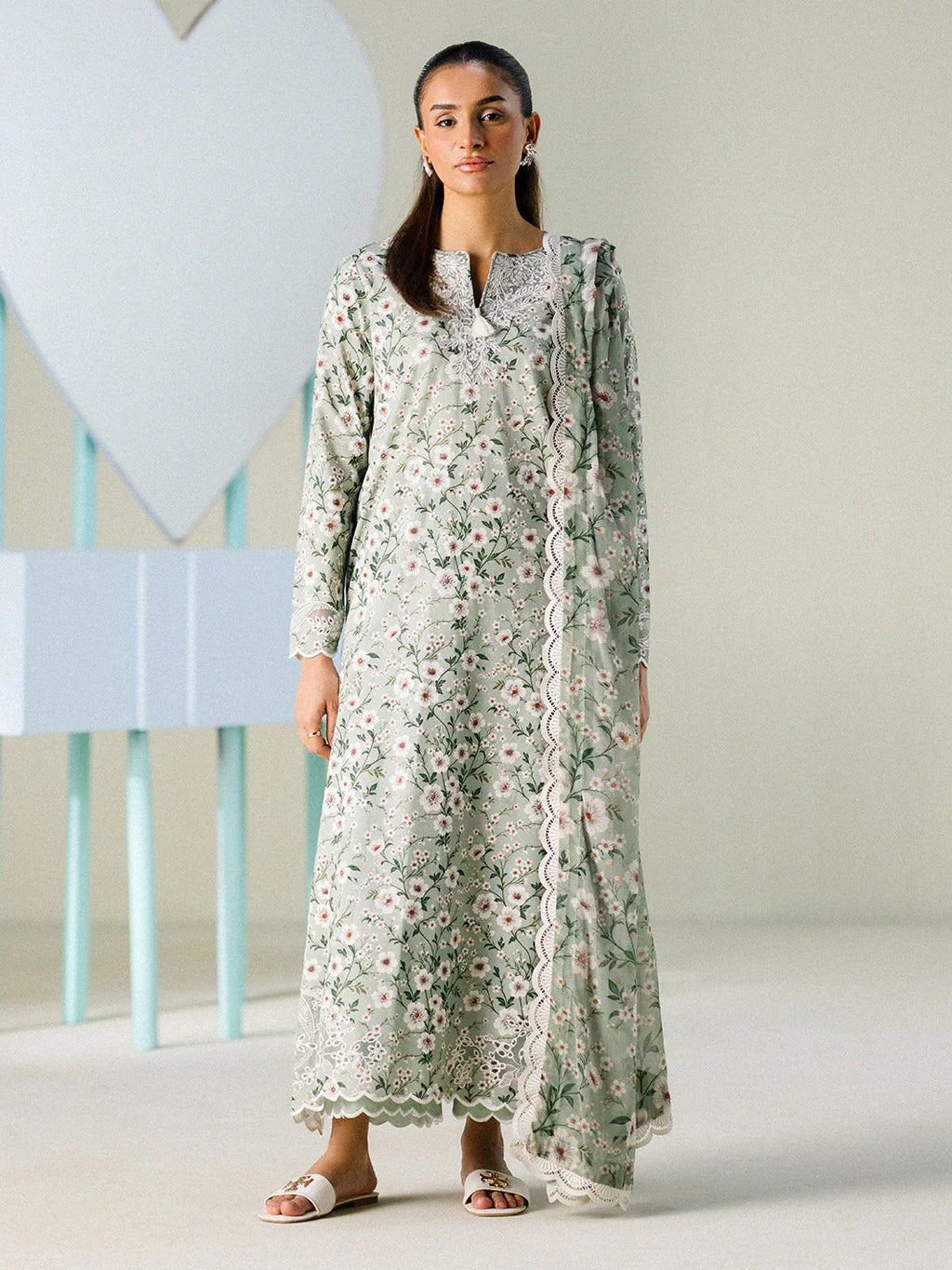 MINT MUSE I Unstitched Printed Lawn I Faiza Faisal