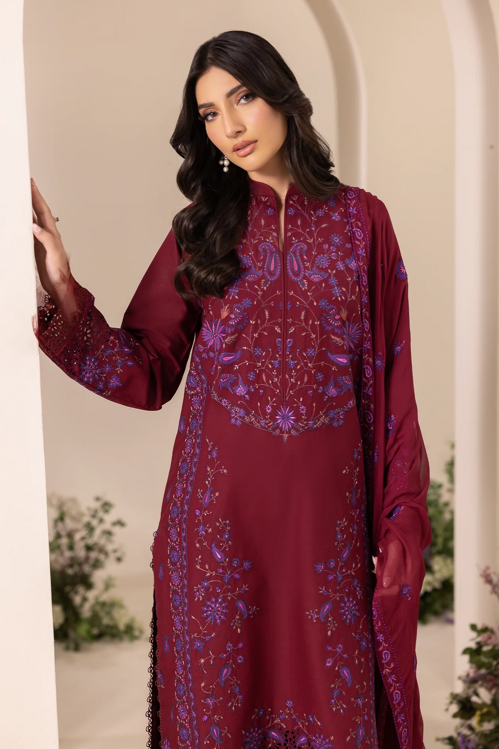 Embroidered Chiffon Dopatta 08 I Premium Edition I RajBari