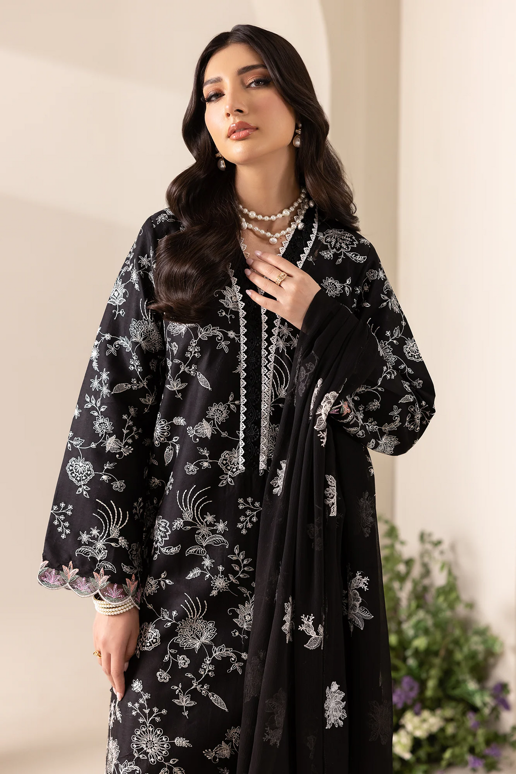 Embroidered Chiffon Dopatta 10 I Premium Edition I RajBari