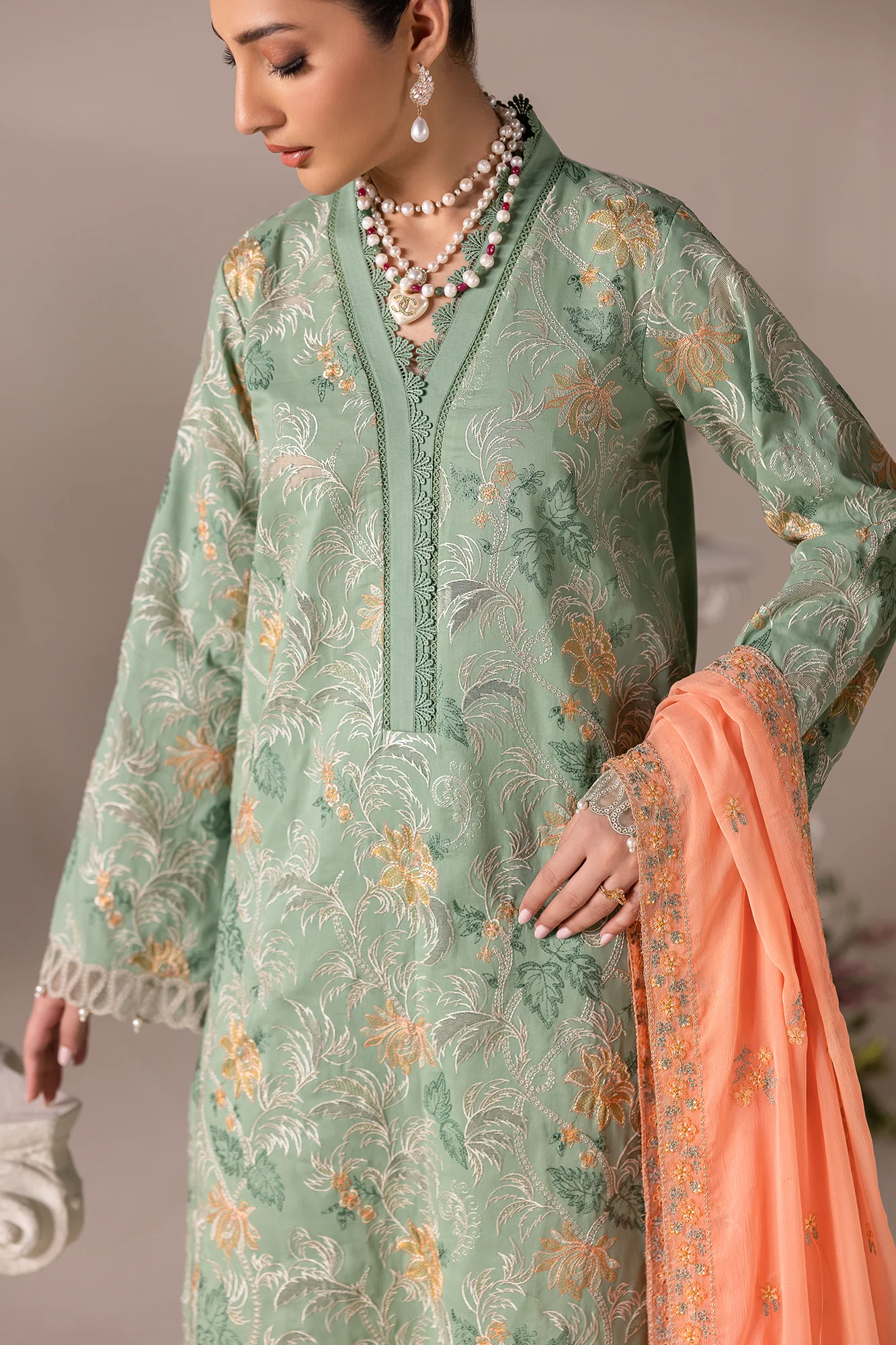 Embroidered Chiffon Dopatta 06 I Premium Edition I RajBari
