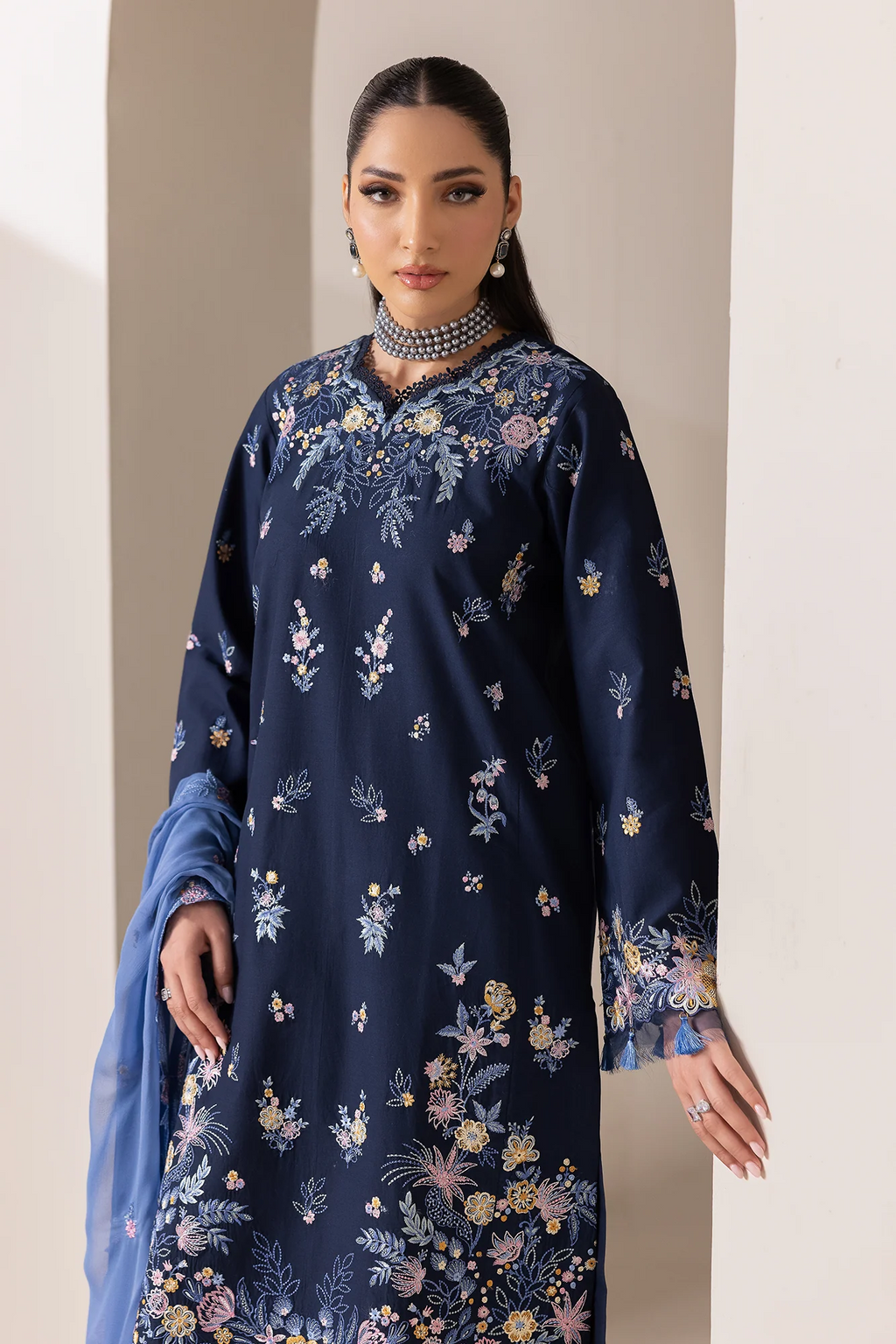 Embroidered Chiffon Dopatta 07 I Premium Edition I RajBari