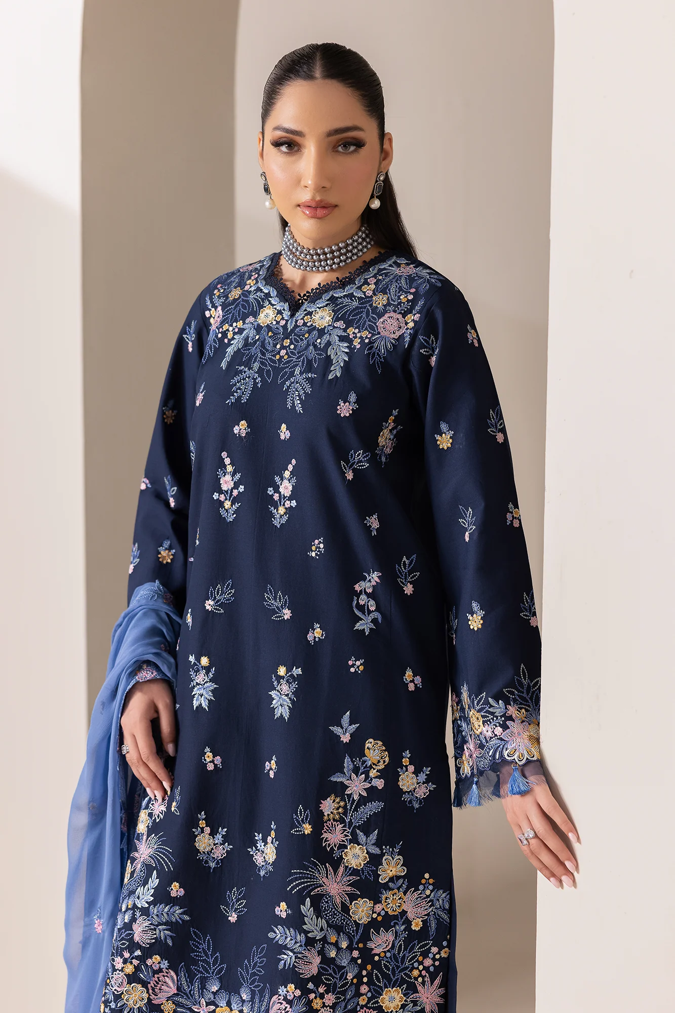 Embroidered Chiffon Dopatta 07 I Premium Edition I RajBari