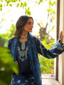 AN-002 | 3 PC Lawn I Angan Embroidered Lawn '26 I MAHNUR