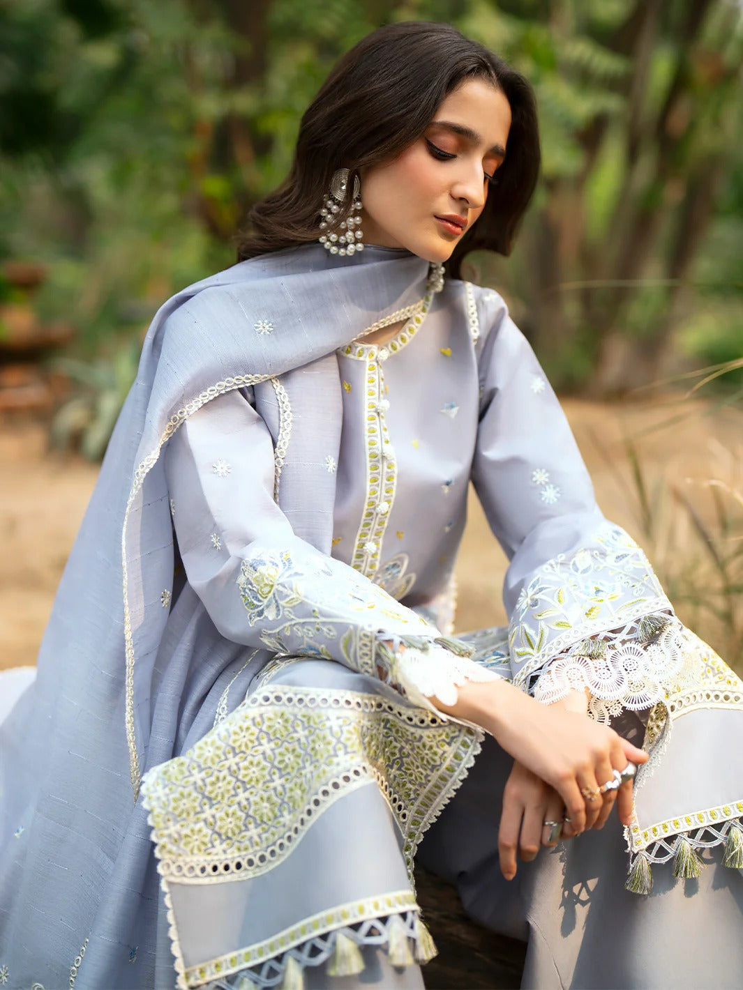 AN-006 | 3 PC Lawn I Angan Embroidered Lawn '26 I MAHNUR