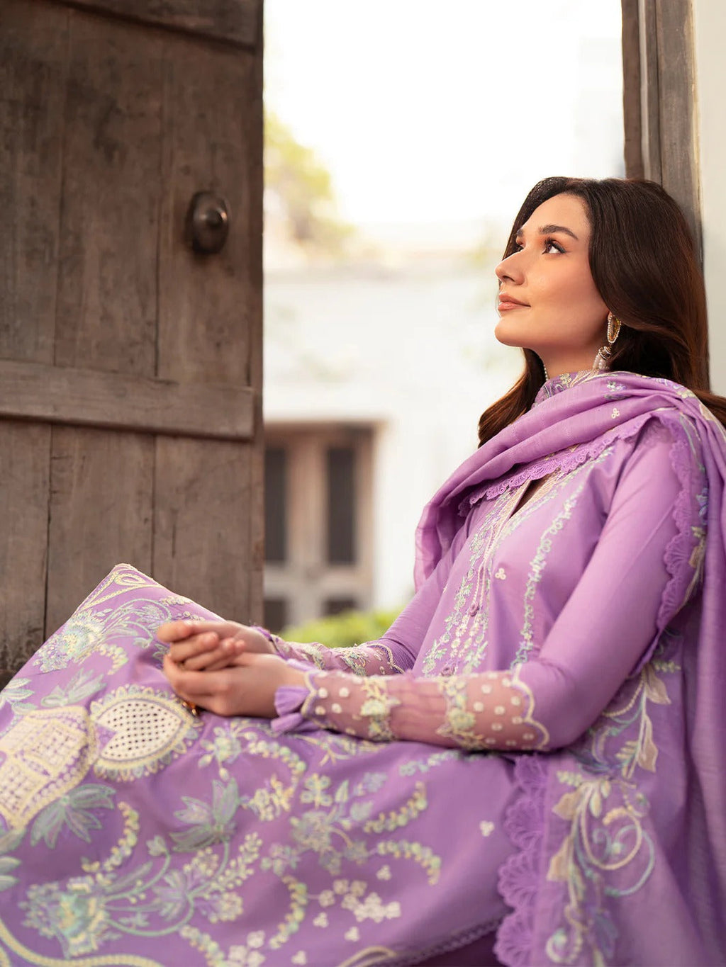 AN-009 | 3 PC Lawn I Angan Embroidered Lawn '26 I MAHNUR