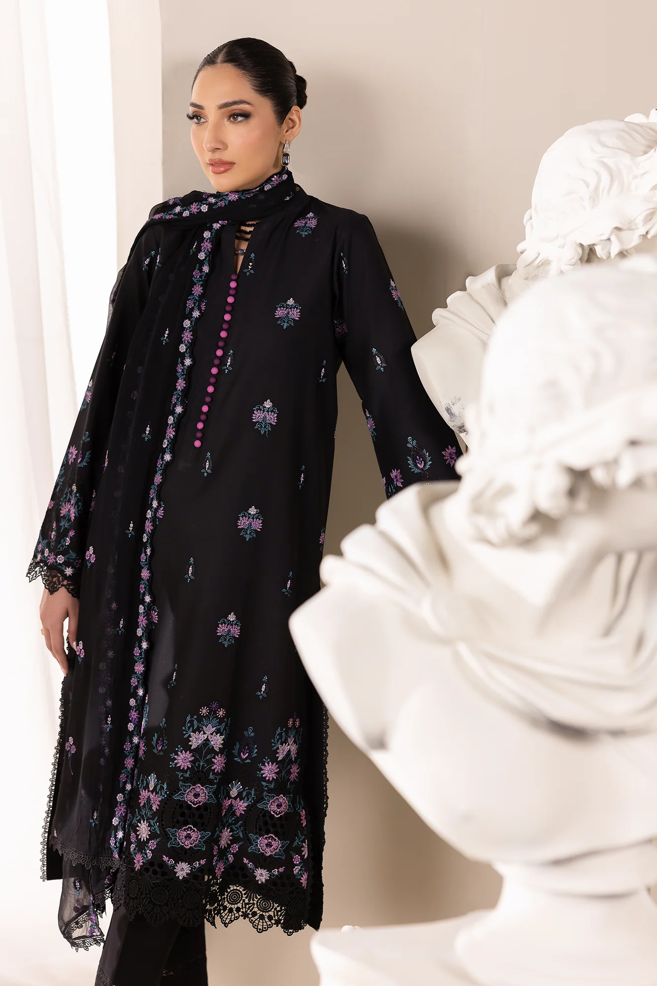 Embroidered Chiffon Dopatta 01 I Premium Edition I RajBari