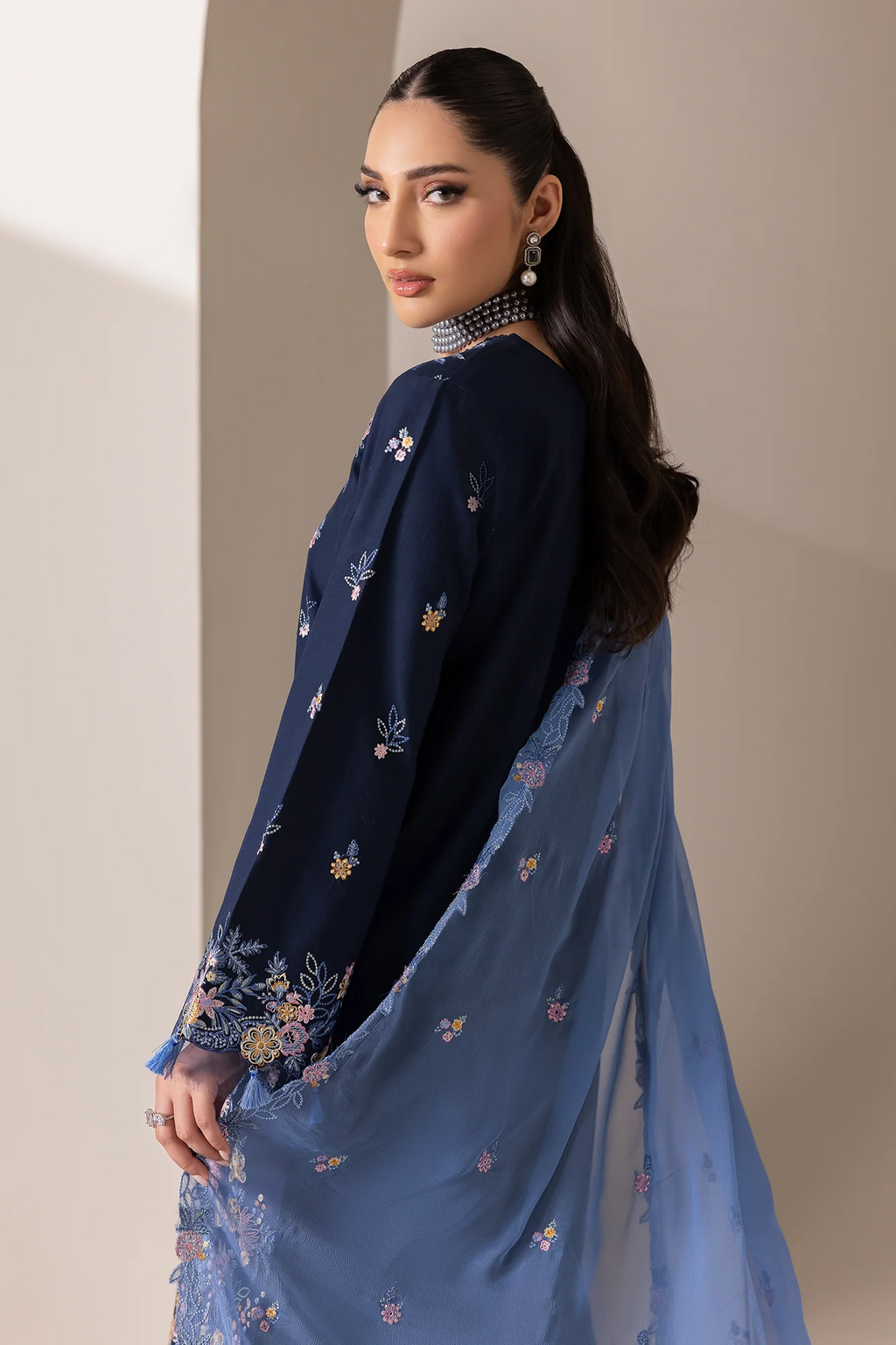Embroidered Chiffon Dopatta 07 I Premium Edition I RajBari