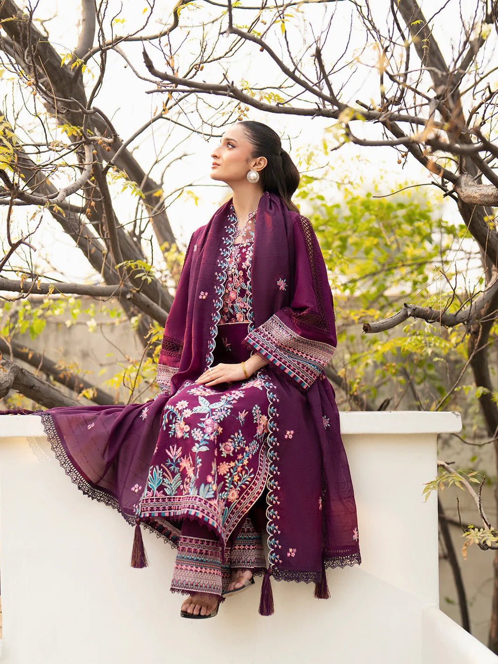AN-008 | 3 PC Lawn I Angan Embroidered Lawn '26 I MAHNUR